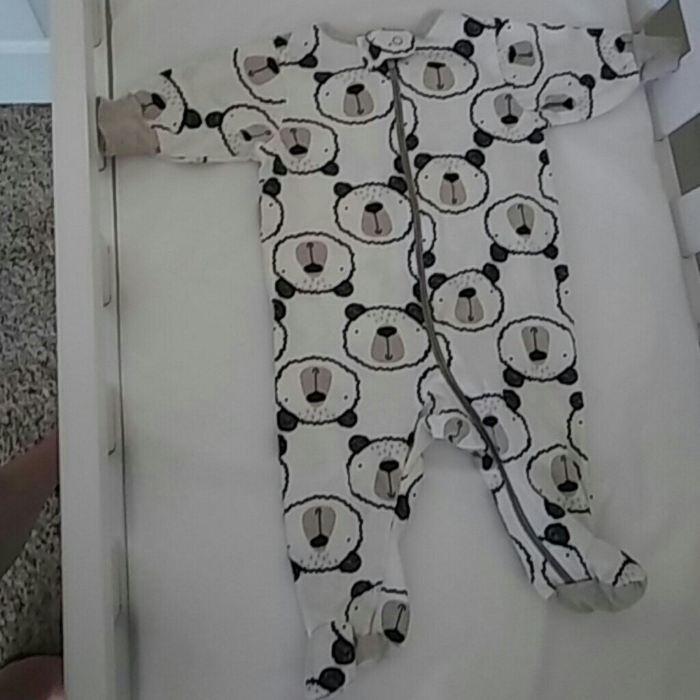 Newborn boy bear sleeper.